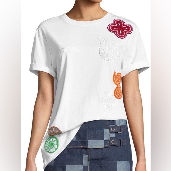 Opening Ceremony crochet floral tee S - Picture 1 of 6